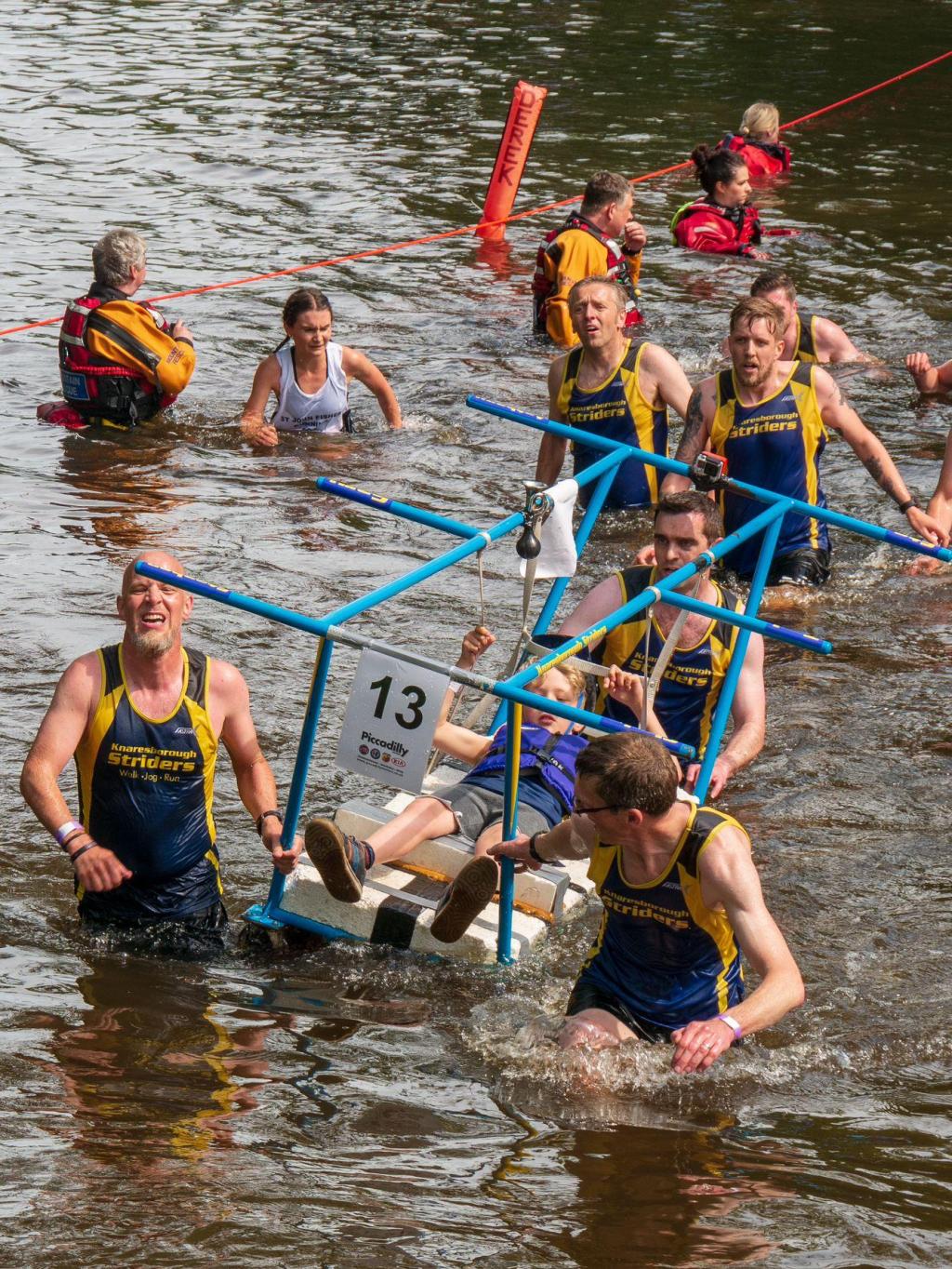 Bed 13 &quot;Hymas Blue Bullet Flyers&quot; tackle the river crossing in 2018