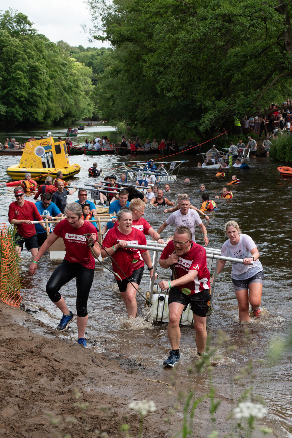 Bed 71 &quot;HENCHshaws&quot; finishing the gruelling crossing of the River Nidd in 2022